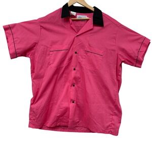 Cruisin USA Pink Ladies Grease Bowling Button‎ Up Shirt Short Sleeve XXL 2x